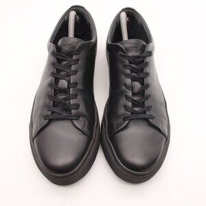 Wolf And Shepard Black Leather Shoes Men's Size 11 D Casual Walking Sneakers